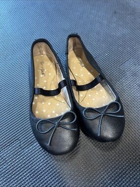 Cat & Jack Girls' Black Bow Ballet Flats